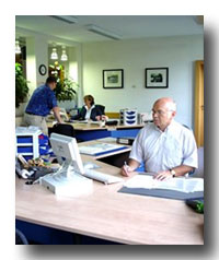 Blick in das Servicezentrum